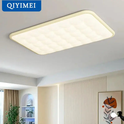 bubble led rectangular quilted ceiling light living room