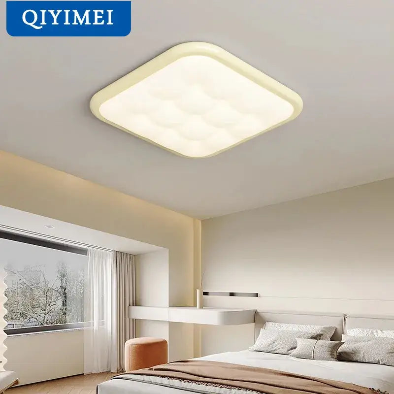 bubble led rectangular quilted ceiling light living room