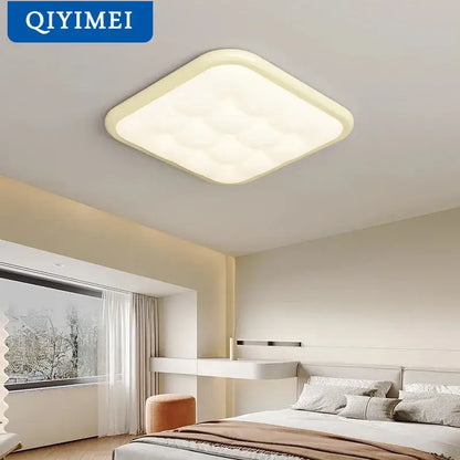 bubble led rectangular quilted ceiling light living room