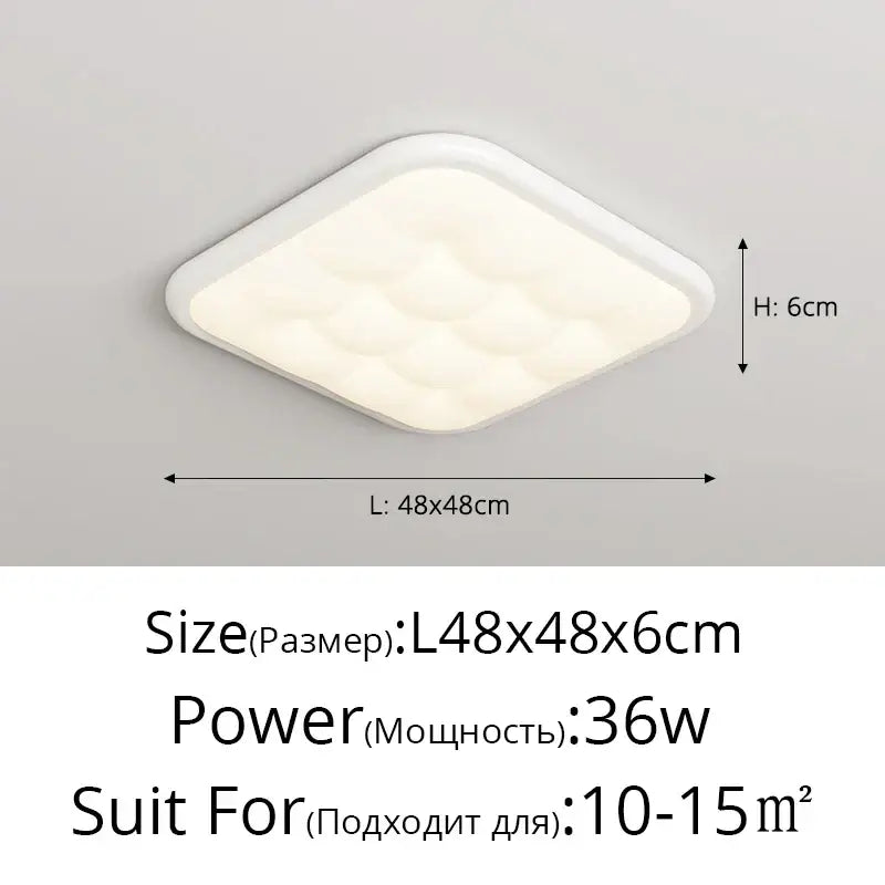 bubble led rectangular quilted ceiling light living room