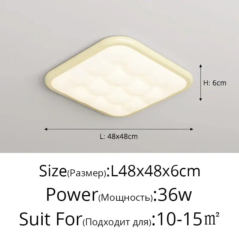 bubble led rectangular quilted ceiling light living room