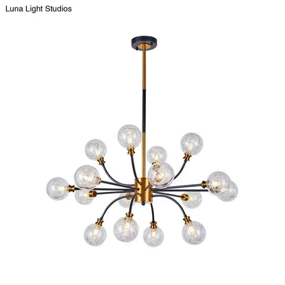 Modern curvy arm clear glass bubble chandelier dining room 220v-240v