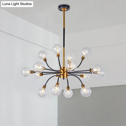 Modern curvy arm clear glass bubble chandelier dining room 220v-240v