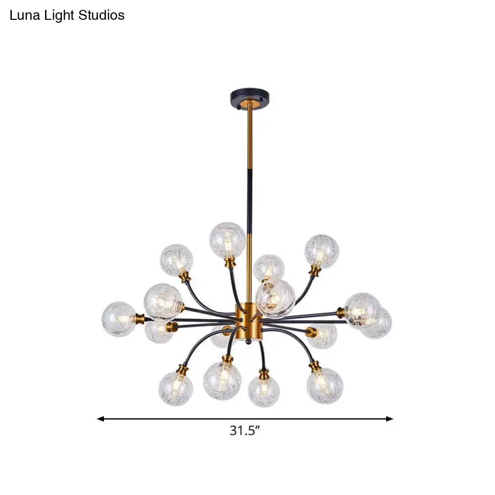Modern curvy arm clear glass bubble chandelier dining room 220v-240v
