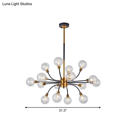 Modern curvy arm clear glass bubble chandelier dining room 220v-240v