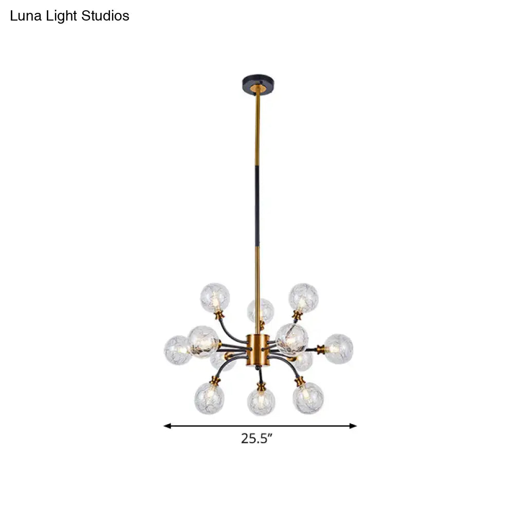 Modern curvy arm clear glass bubble chandelier dining room 220v-240v