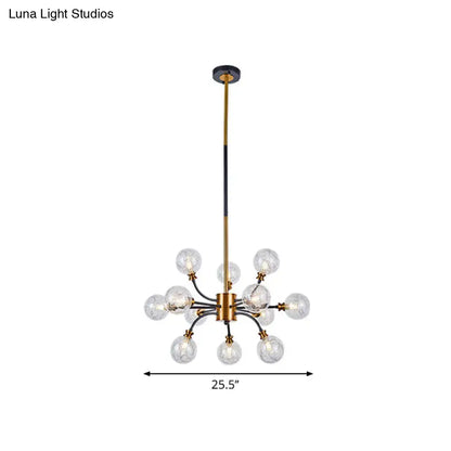 Modern curvy arm clear glass bubble chandelier dining room 220v-240v