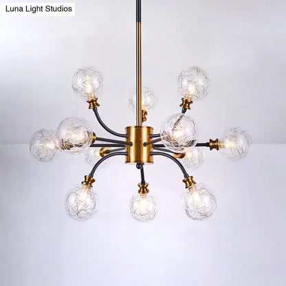 Modern curvy arm clear glass bubble chandelier dining room 220v-240v