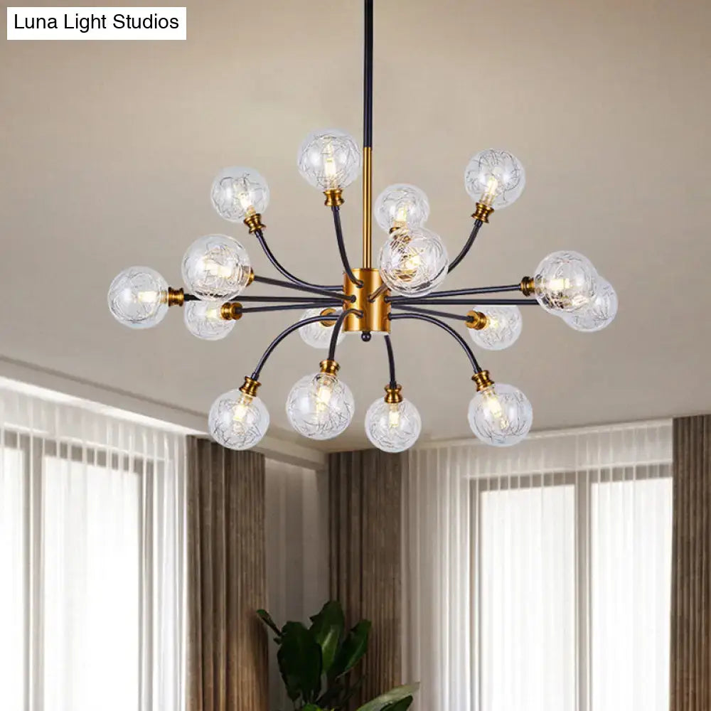Modern curvy arm clear glass bubble chandelier dining room 220v-240v