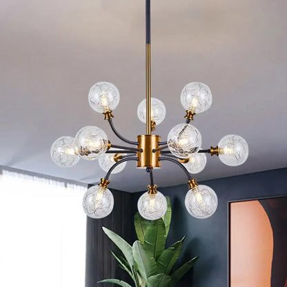 Modern curvy arm clear glass bubble chandelier dining room 220v-240v