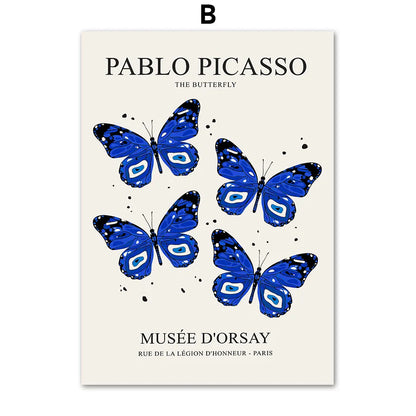 DecorBites™ Butterfly Botanical Canvas Painting for Living Room