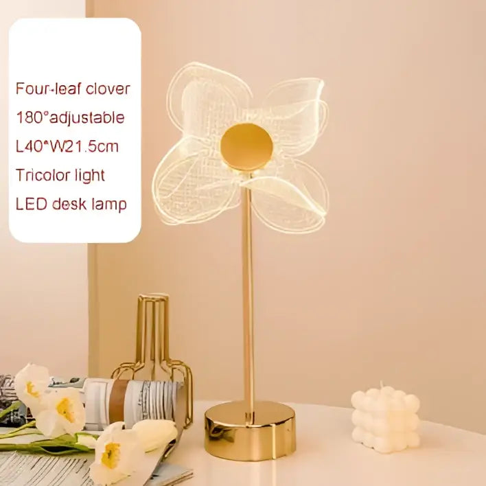 butterfly gold acrylic led desk lamp for living room