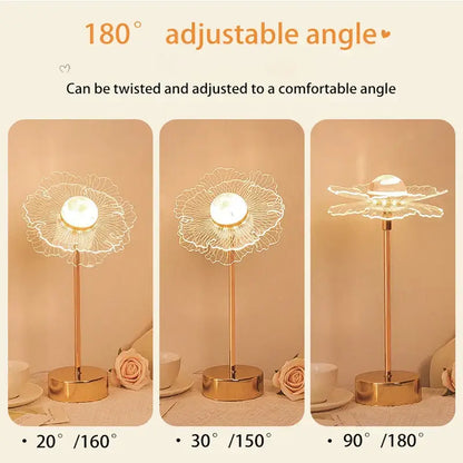 butterfly gold acrylic led desk lamp for living room