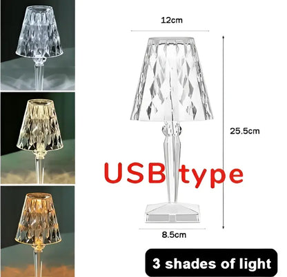 butterfly gold acrylic led desk lamp for living room