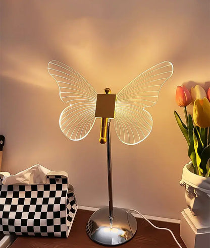 butterfly gold acrylic led desk lamp for living room