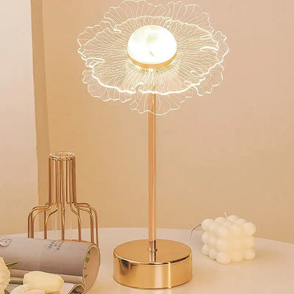 butterfly gold acrylic led desk lamp for living room