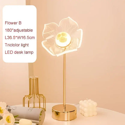 butterfly gold acrylic led desk lamp for living room