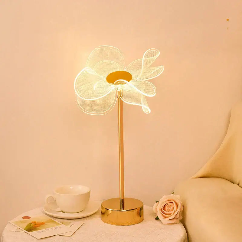 butterfly gold acrylic led desk lamp for living room
