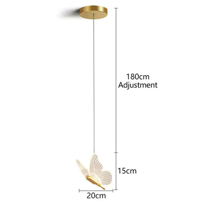 butterfly led pendant light for living room and bedroom
