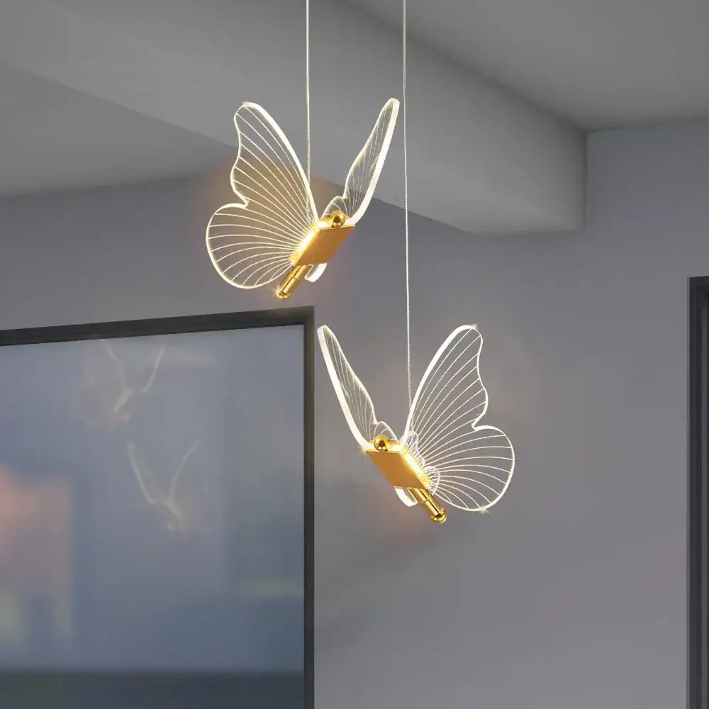 butterfly led pendant light for living room and bedroom