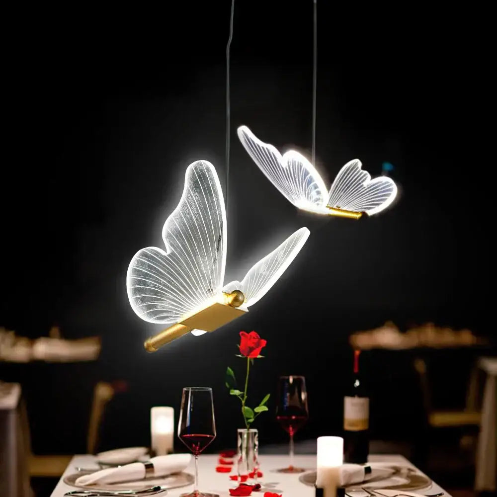 butterfly led pendant light for living room and bedroom