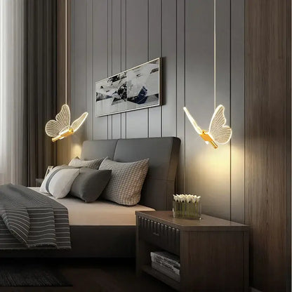 butterfly pendant light gold dining room hanging lamp