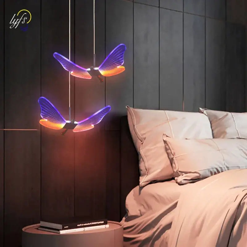 butterfly pendant light gold dining room hanging lamp
