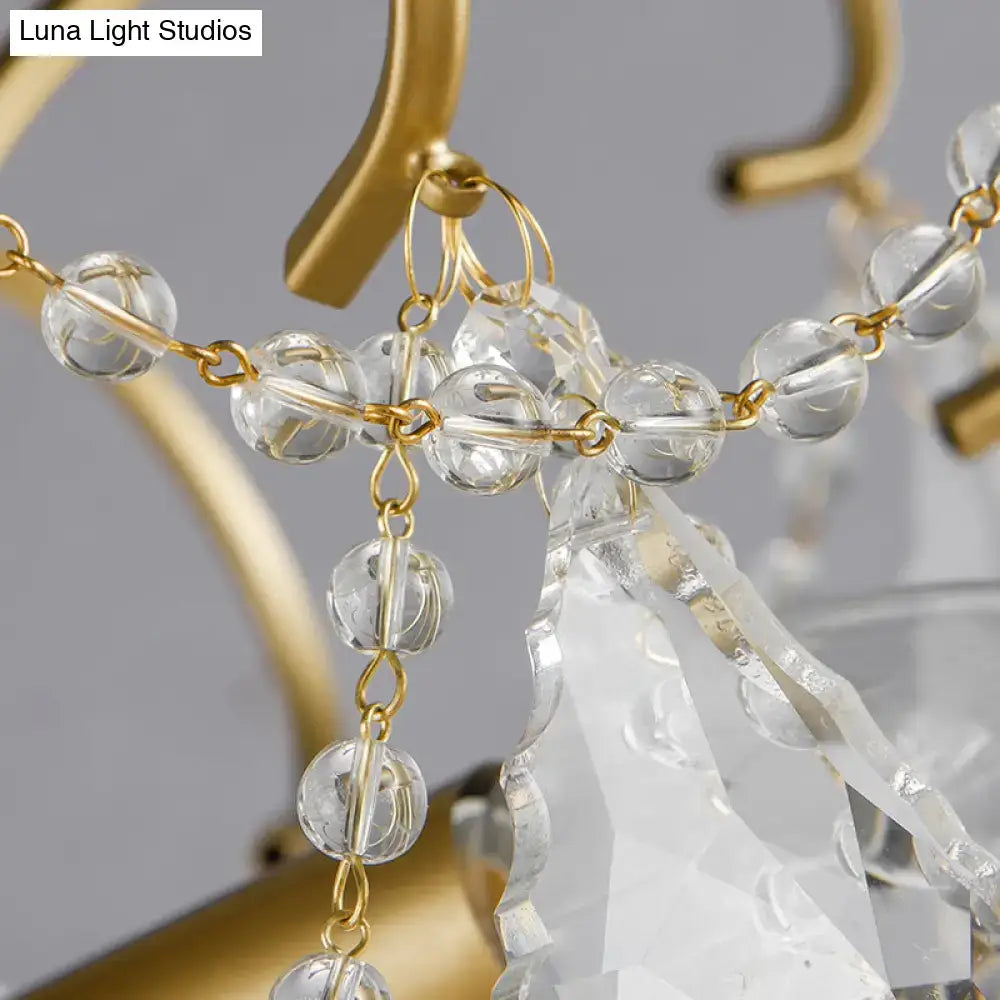 butterfly shaped gold chandelier with living room crystals