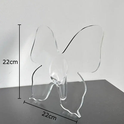 Clear acrylic butterfly vase for bedroom room decor