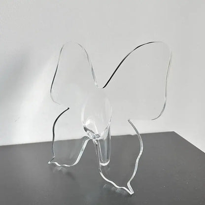 Clear acrylic butterfly vase for bedroom room decor