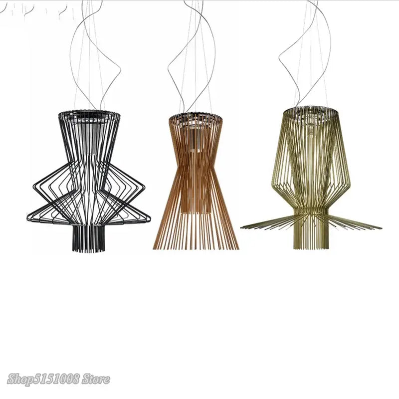 cage industrial pendant lights – kitchen dining room wireframe