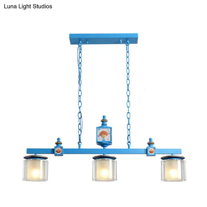 Cartoon sky water blue shell chandelier – kitchen island pendant light