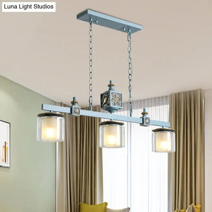 Cartoon sky water blue shell chandelier – kitchen island pendant light