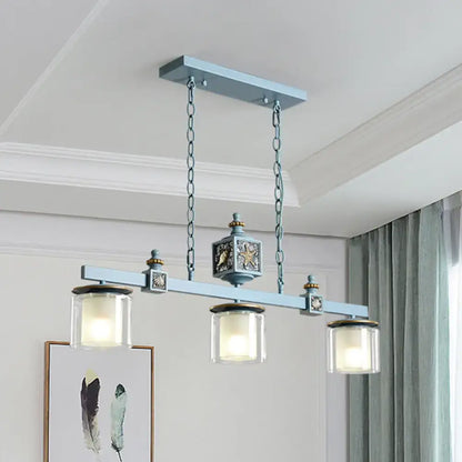 Cartoon sky water blue shell chandelier – kitchen island pendant light