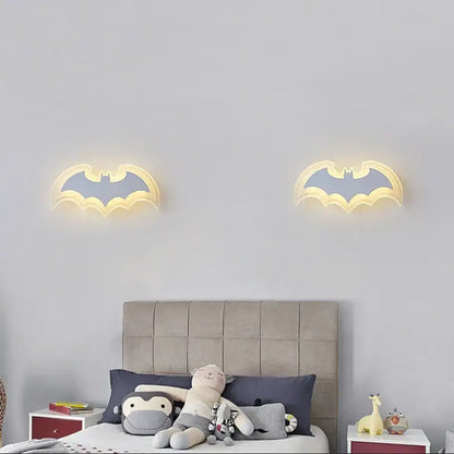 Decorbites cartoon bat wall lamp warm yellow acrylic light bedroom