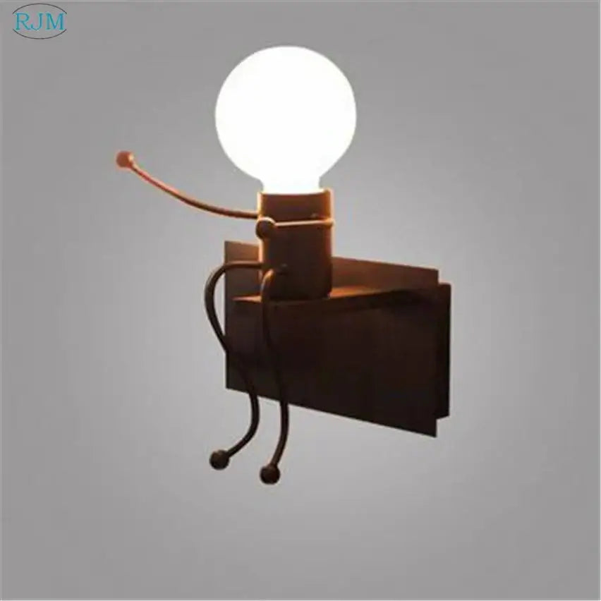 cartoon children iron wall lamps for bedroom decor