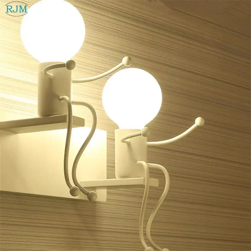 cartoon children iron wall lamps for bedroom decor