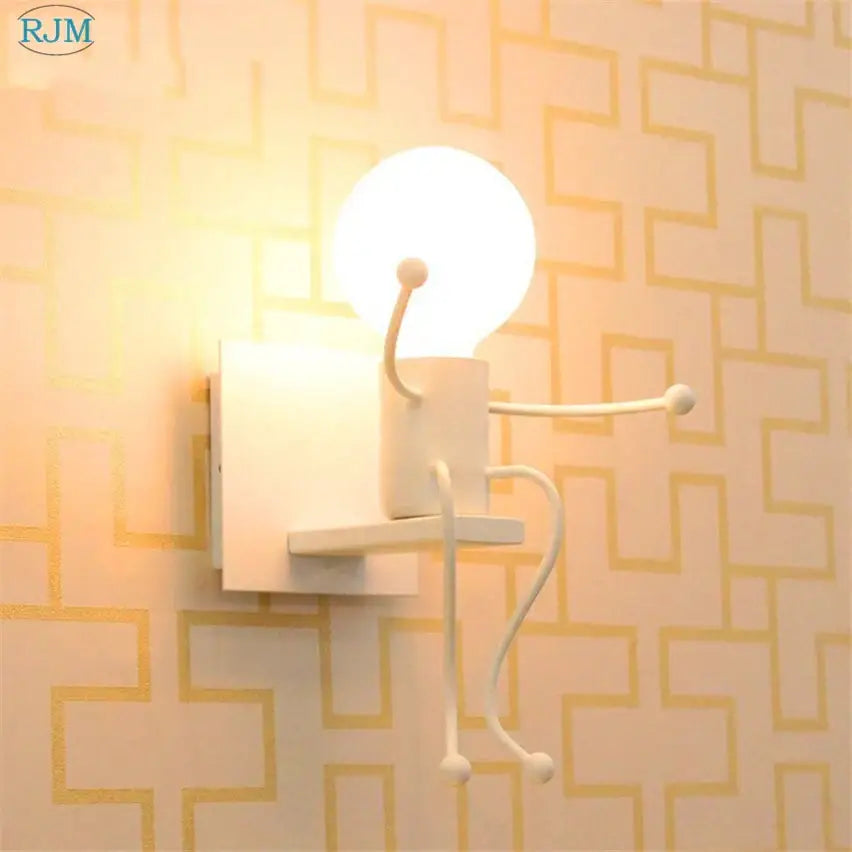 cartoon children iron wall lamps for bedroom decor