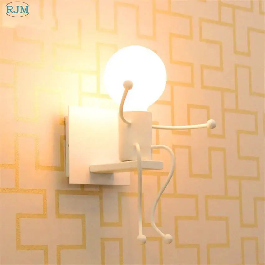 cartoon children iron wall lamps for bedroom decor