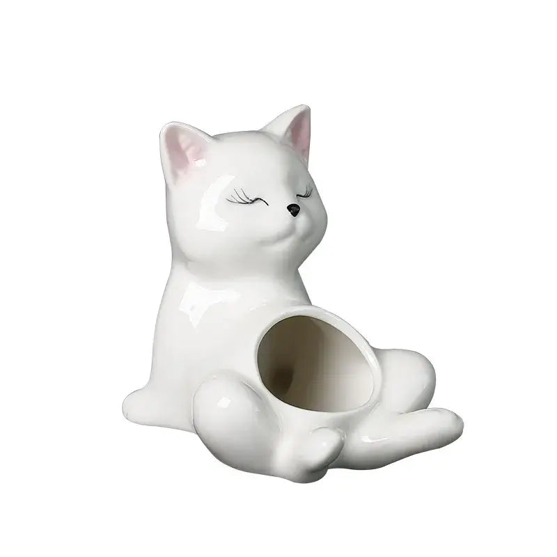 ™ Cartoon Kitten Ceramic Flowerpot Succulent Cat Plant Pot Garden Decor