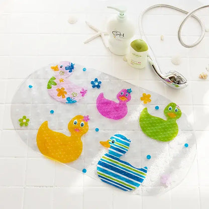 cartoon non-slip sea creature bathroom mat for children
