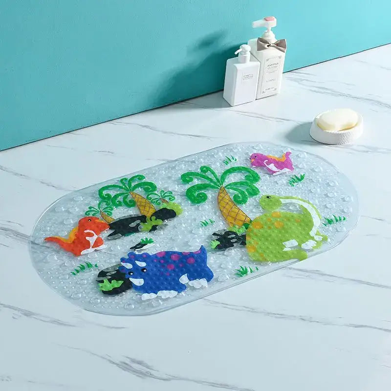 cartoon non-slip sea creature bathroom mat for children