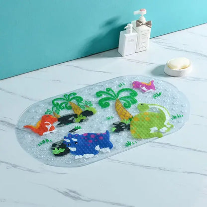 cartoon non-slip sea creature bathroom mat for children