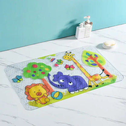 cartoon non-slip sea creature bathroom mat for children