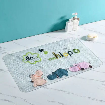 cartoon non-slip sea creature bathroom mat for children