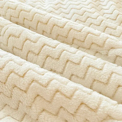cartoon print cream velvet quilted blanket bedroom bedding