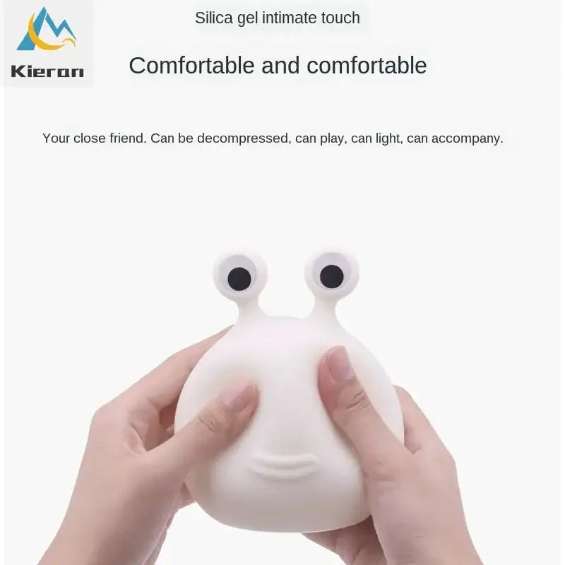 cartoon slug night light white silicone bedroom lamp