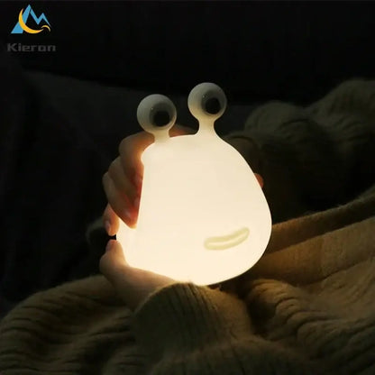 cartoon slug night light white silicone bedroom lamp