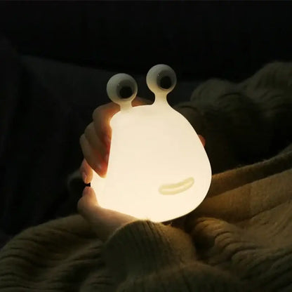 cartoon slug night light white silicone bedroom lamp