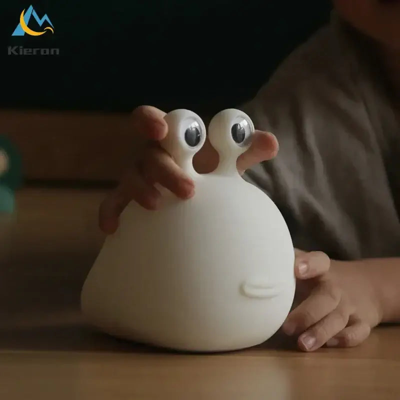cartoon slug night light white silicone bedroom lamp
